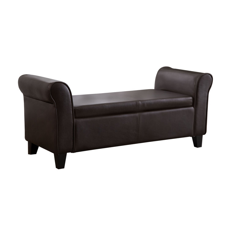 Barney Faux Leather Flip Top Storage Bench